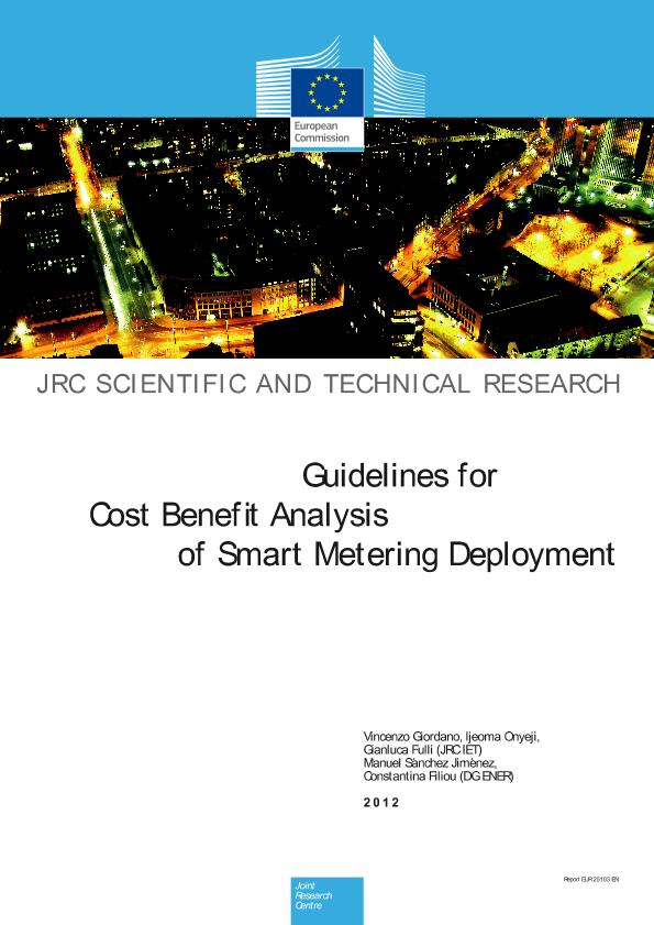 2012 - Guidelines for cost benefit analysis of smart metering deployment
