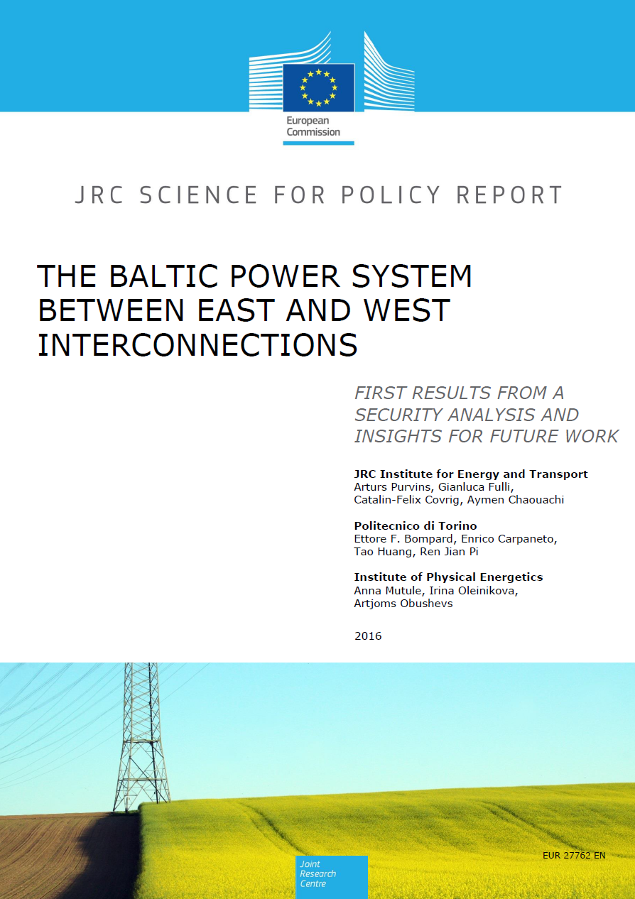 2016 - The Baltic power system between East and West interconnections