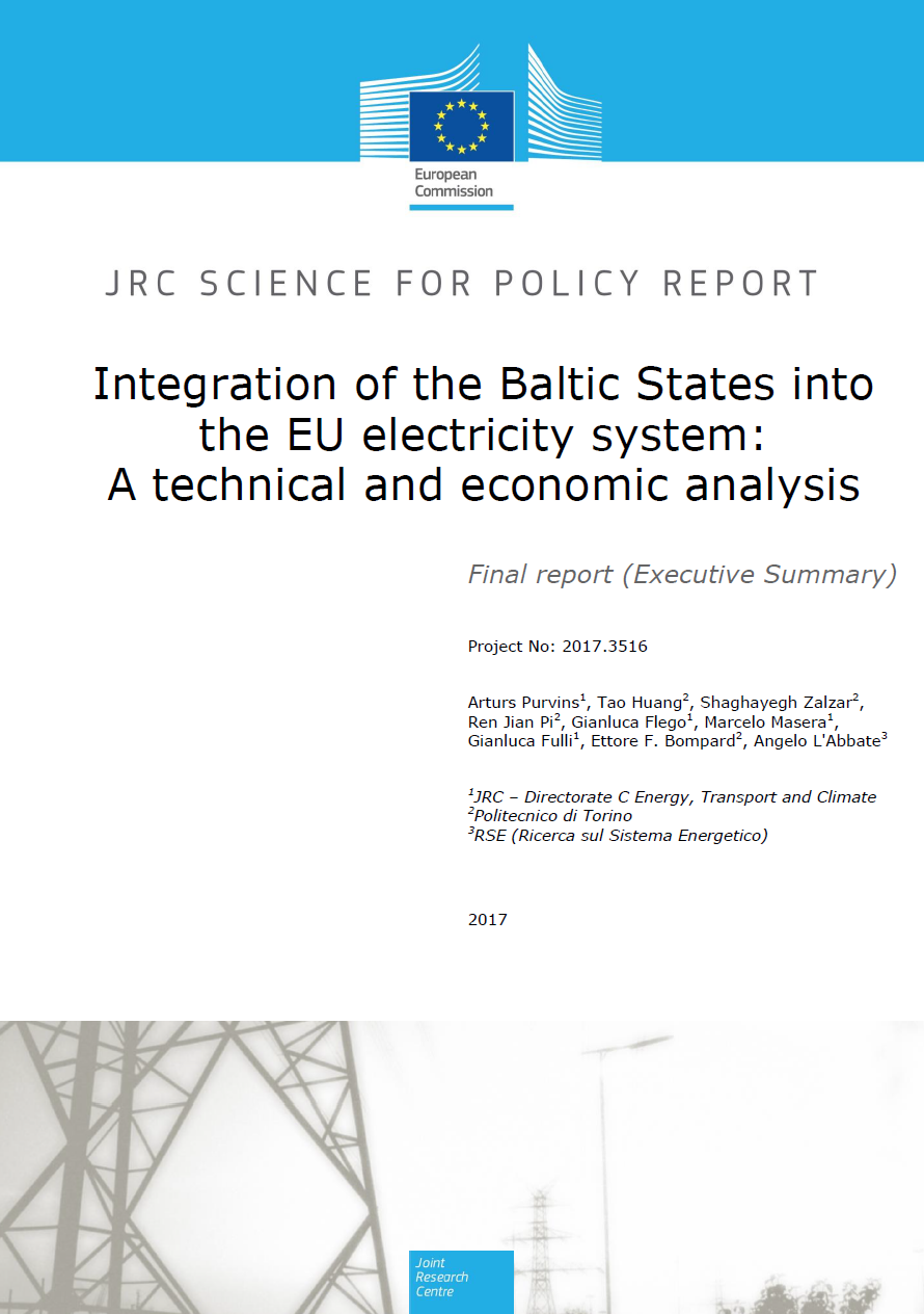 2017 - Integration of the Baltic States into the EU electricity system - A technical and economic analysis