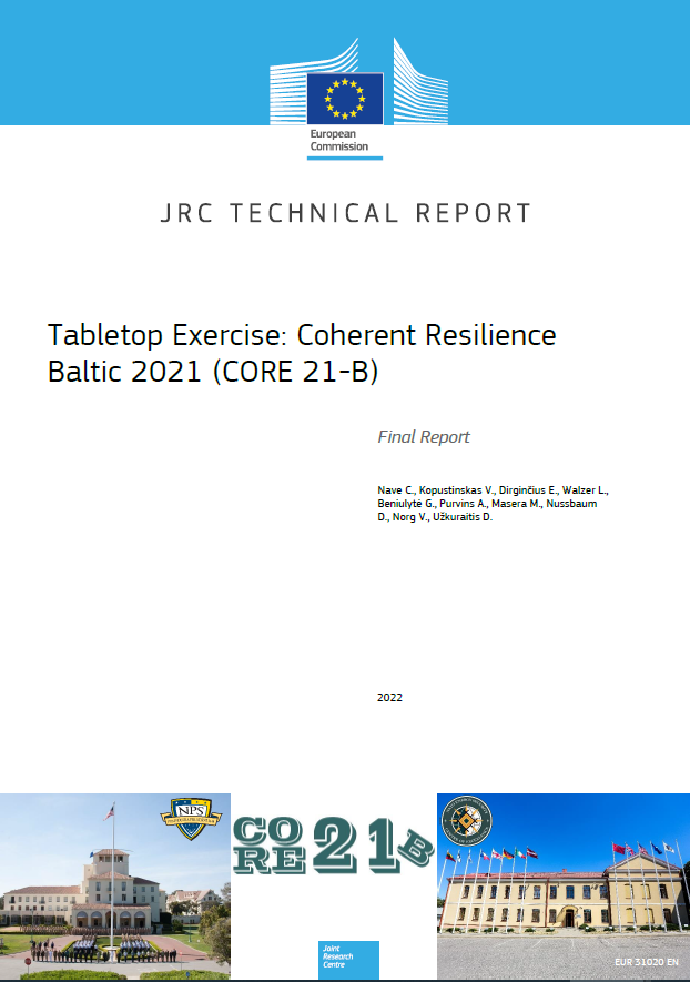 2022 Tabletop exercise: Coherent Resilience 2021 Baltic (CORE21-B)