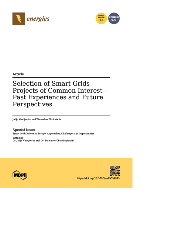 2022 - Selection of Smart Grids Projects of Common Interest—Past Experiences and Future Perspectives